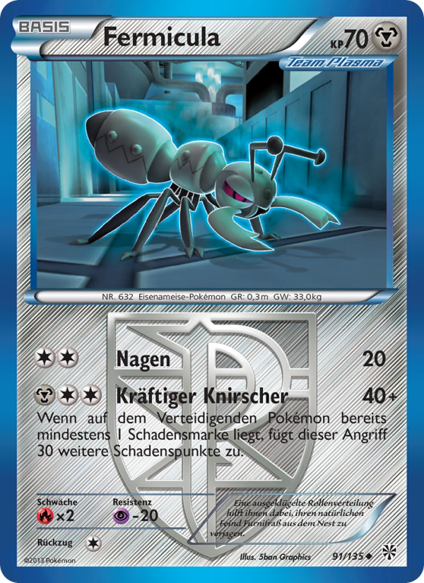 Fermicula 91 — Plasma Storm (German Pokémon TCG card)