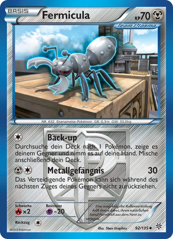 Fermicula 92 — Plasma Storm (German Pokémon TCG card)