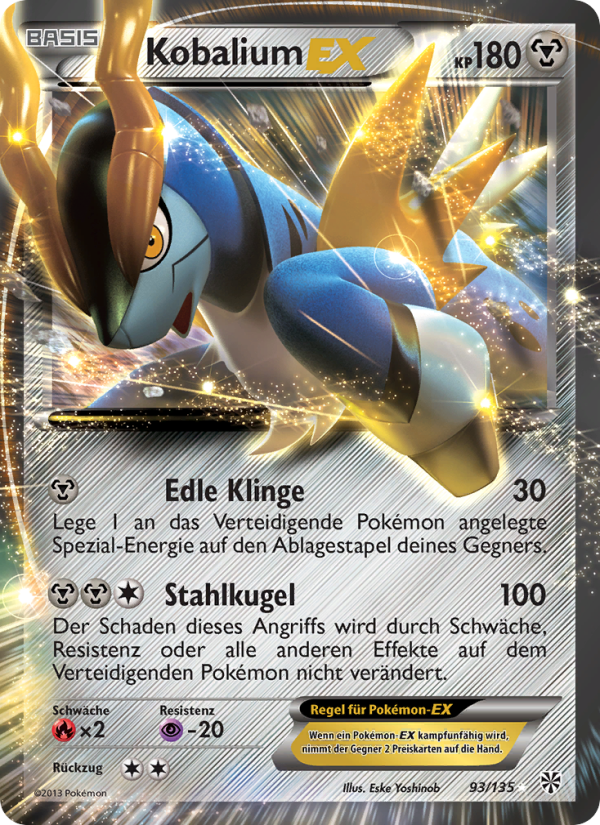 Kobalium-EX 93 — Plasma Storm (German Pokémon TCG card)