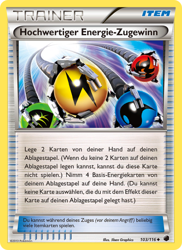Überragender Energie-Zugewinn 103 — Plasma Freeze (German Pokémon TCG card)