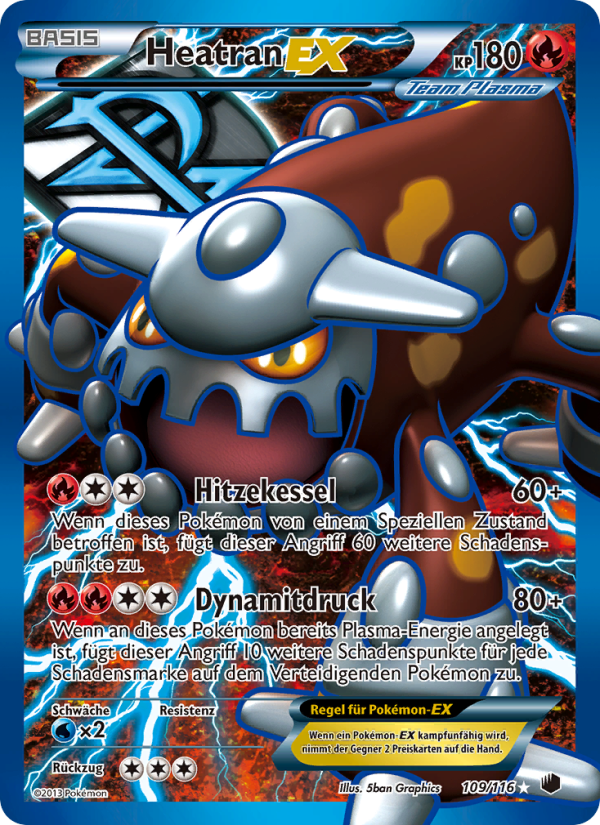 Heatran-EX 109 — Plasma Freeze (German Pokémon TCG card)