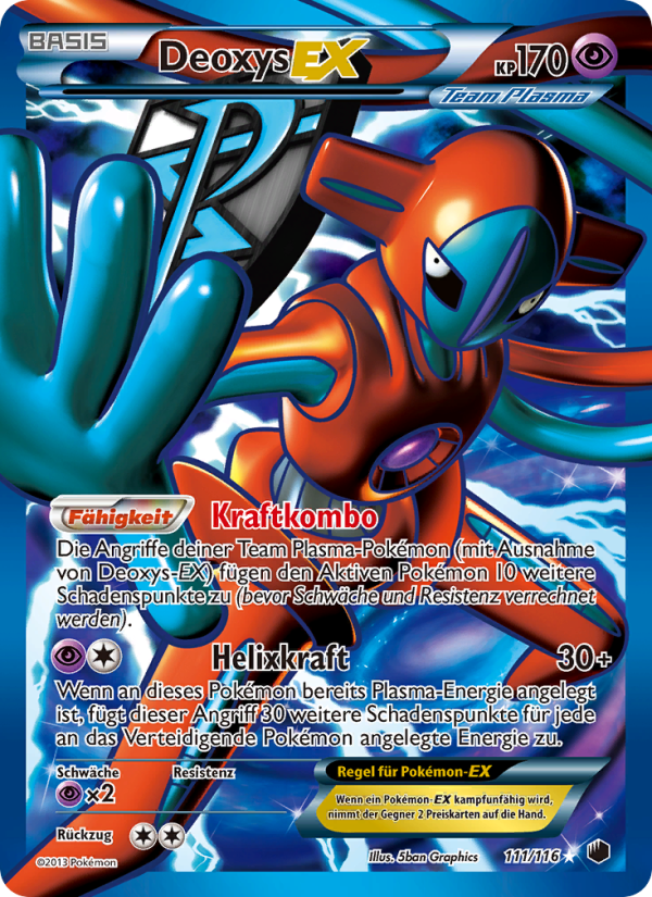 Deoxys-EX 111 — Plasma Freeze (German Pokémon TCG card)
