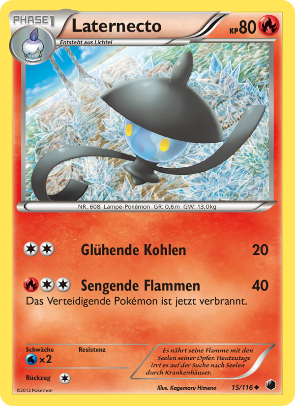 Laternecto 15 — Plasma Freeze (German Pokémon TCG card)