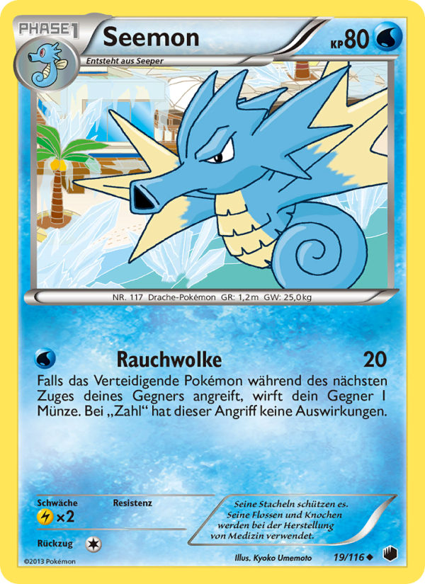 Seemon 19 — Plasma Freeze (German Pokémon TCG card)