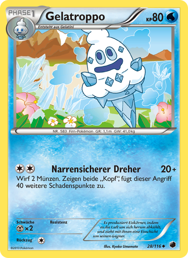 Gelatroppo 28 — Plasma Freeze (German Pokémon TCG card)