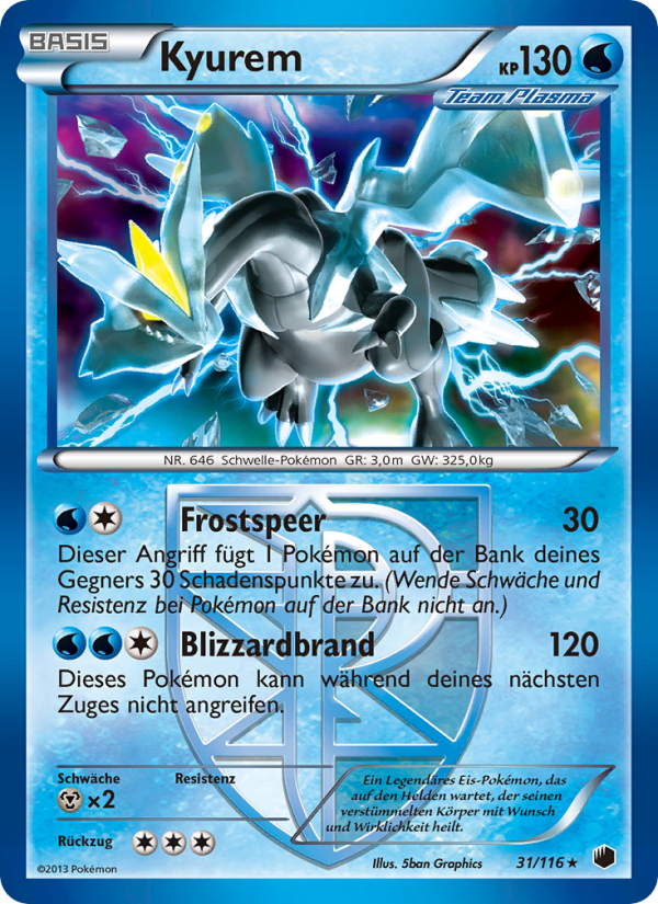 Kyurem 31 — Plasma Freeze (German Pokémon TCG card)