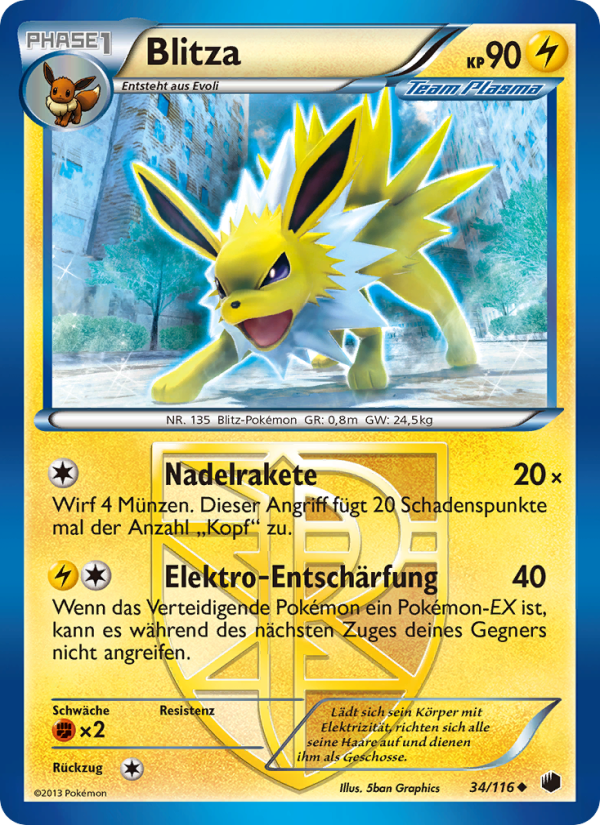Blitza 34 — Plasma Freeze (German Pokémon TCG card)