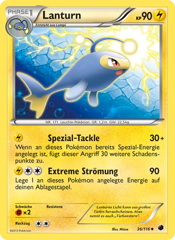 Lanturn 36 — Plasma Freeze (German Pokémon TCG card)