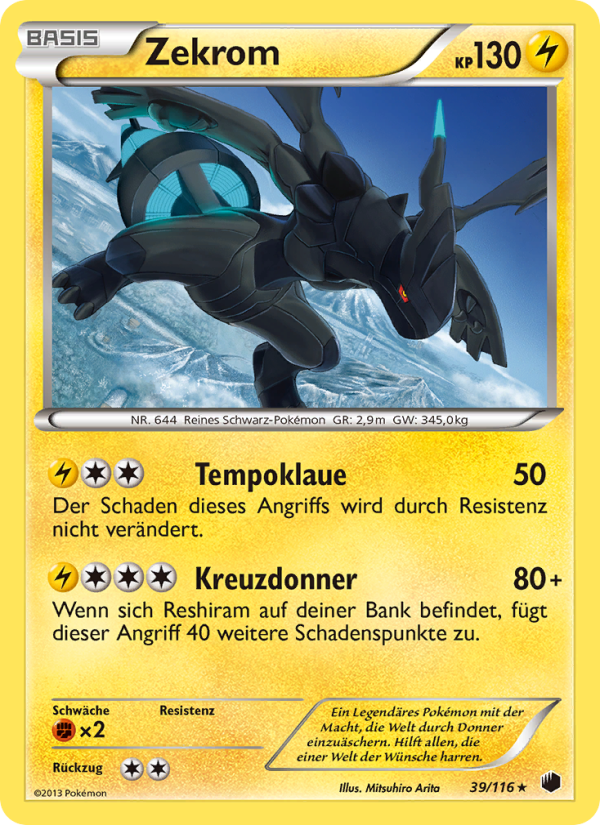 Zekrom 39 — Plasma Freeze (German Pokémon TCG card)