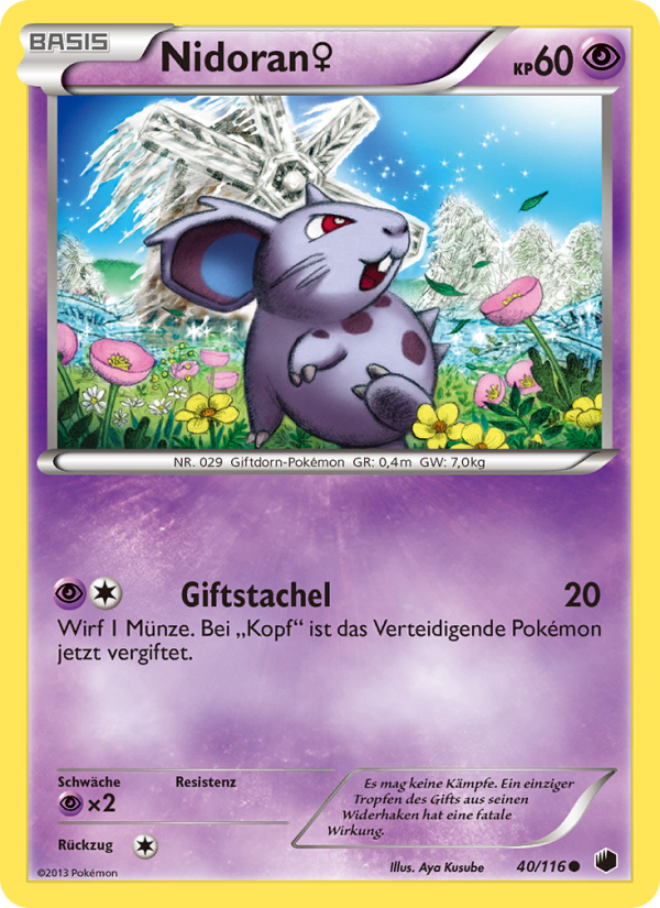 Nidoran♀ 40 — Plasma Freeze (German Pokémon TCG card)