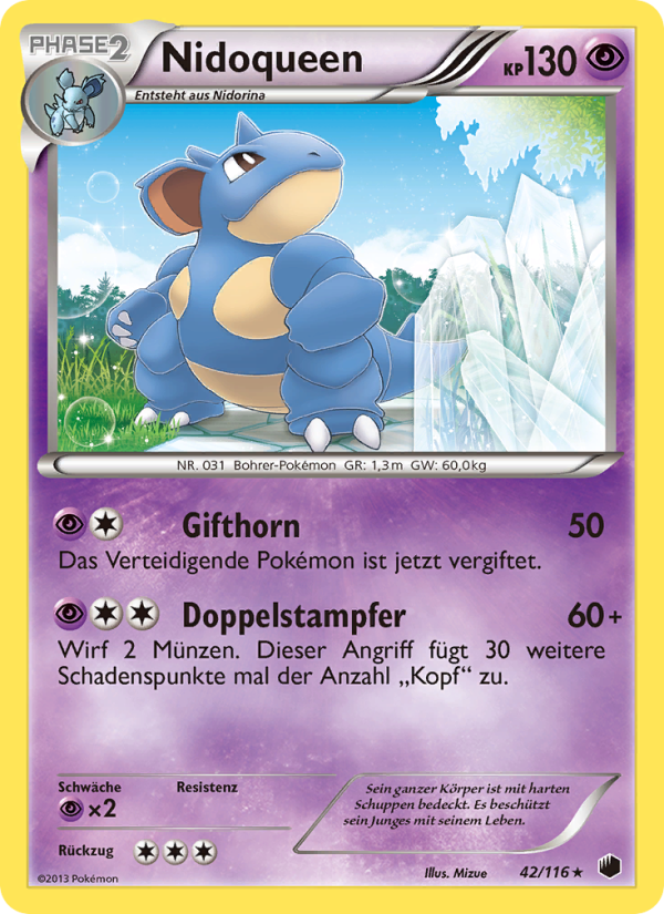 Nidoqueen 42 — Plasma Freeze (German Pokémon TCG card)