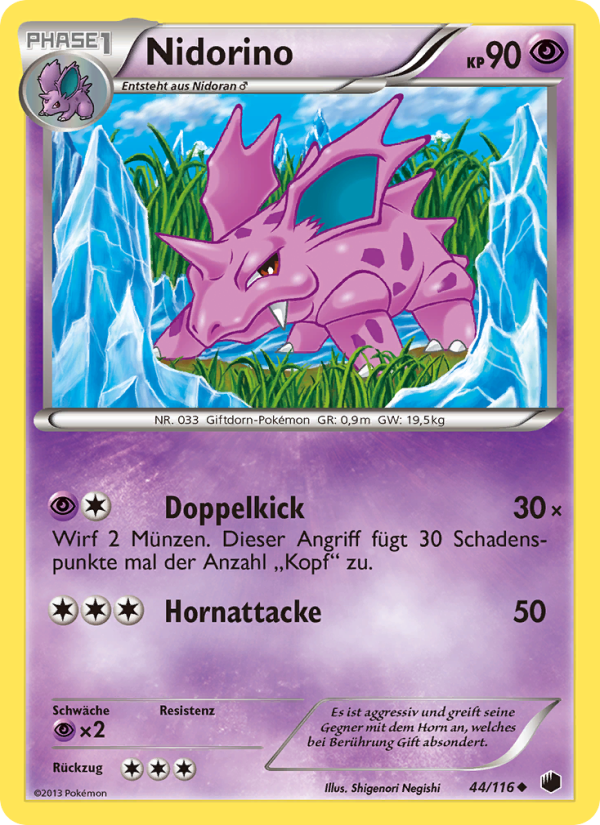 Nidorino 44 — Plasma Freeze (German Pokémon TCG card)