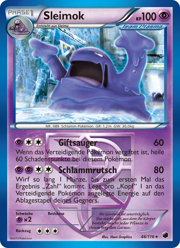 Sleimok 46 — Plasma Freeze (German Pokémon TCG card)