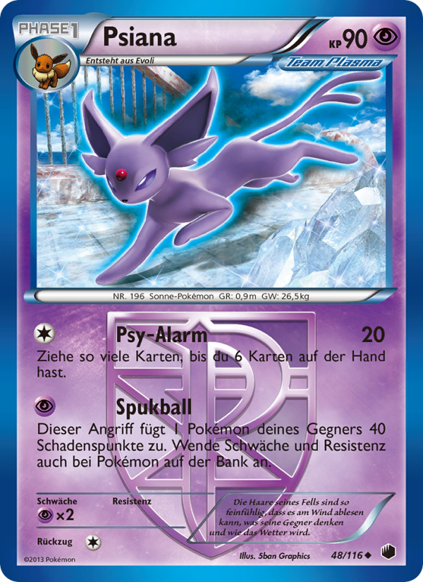 Psiana 48 — Plasma Freeze (German Pokémon TCG card)