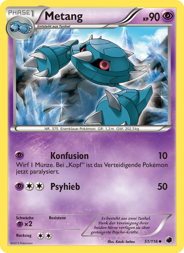 Metang 51 — Plasma Freeze (German Pokémon TCG card)