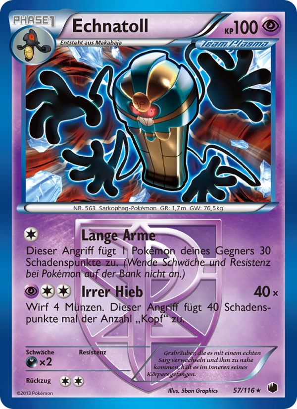 Echnatoll 57 — Plasma Freeze (German Pokémon TCG card)