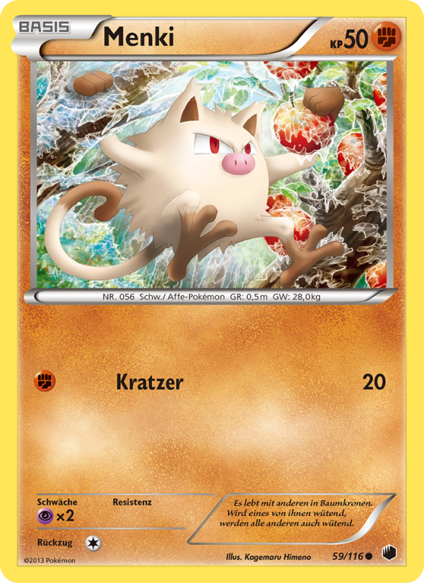 Menki 59 — Plasma Freeze (German Pokémon TCG card)
