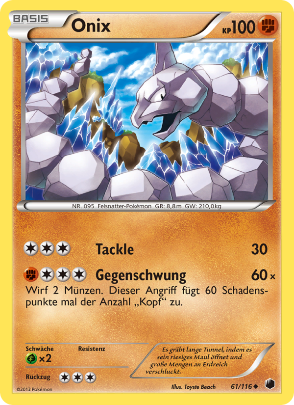 Onix 61 — Plasma Freeze (German Pokémon TCG card)