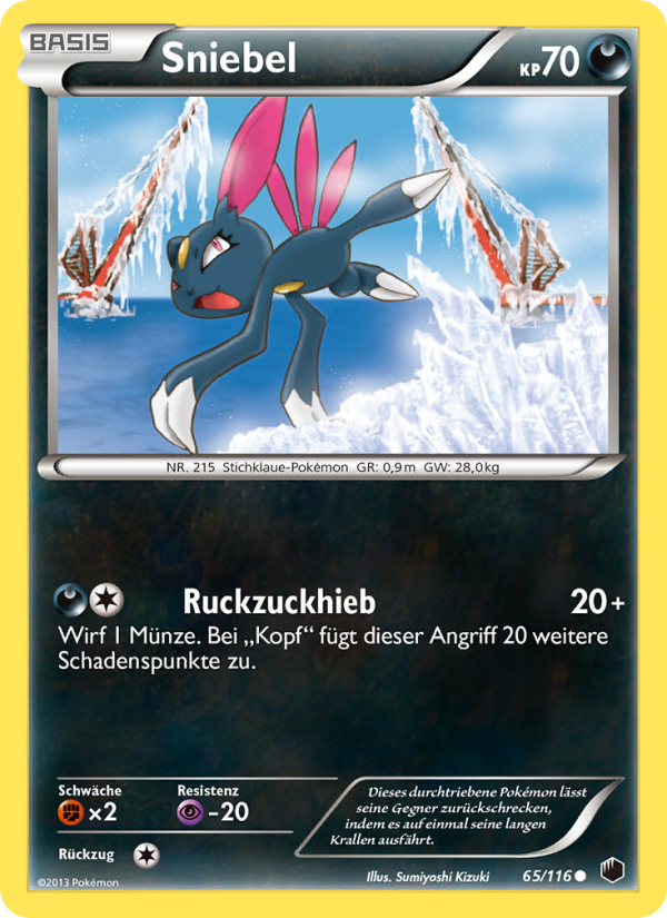 Sniebel 65 — Plasma Freeze (German Pokémon TCG card)