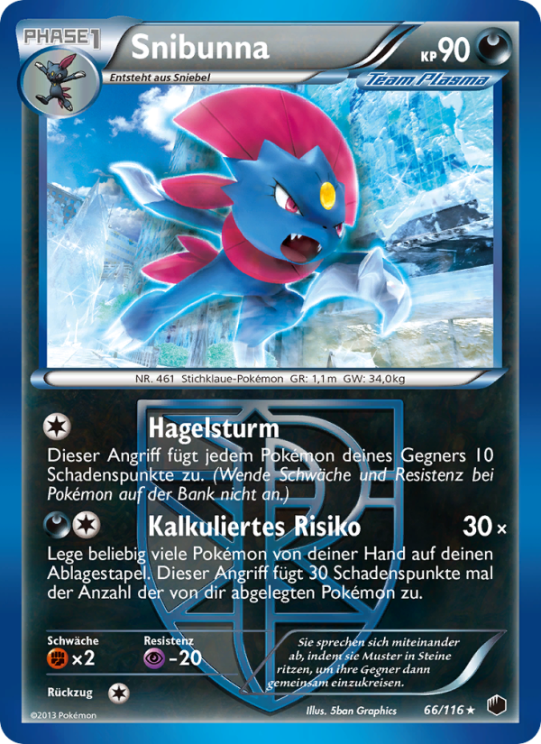 Snibunna 66 — Plasma Freeze (German Pokémon TCG card)