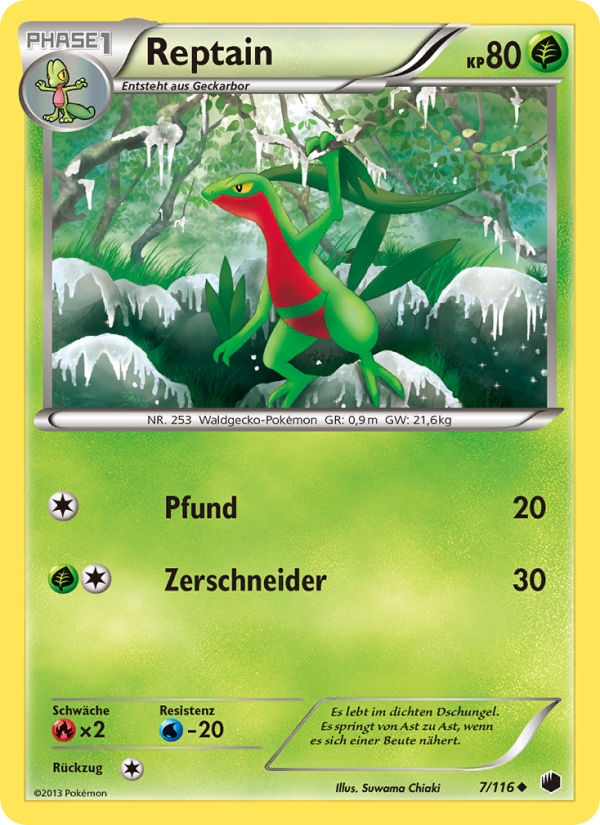 Reptain 7 — Plasma Freeze (German Pokémon TCG card)