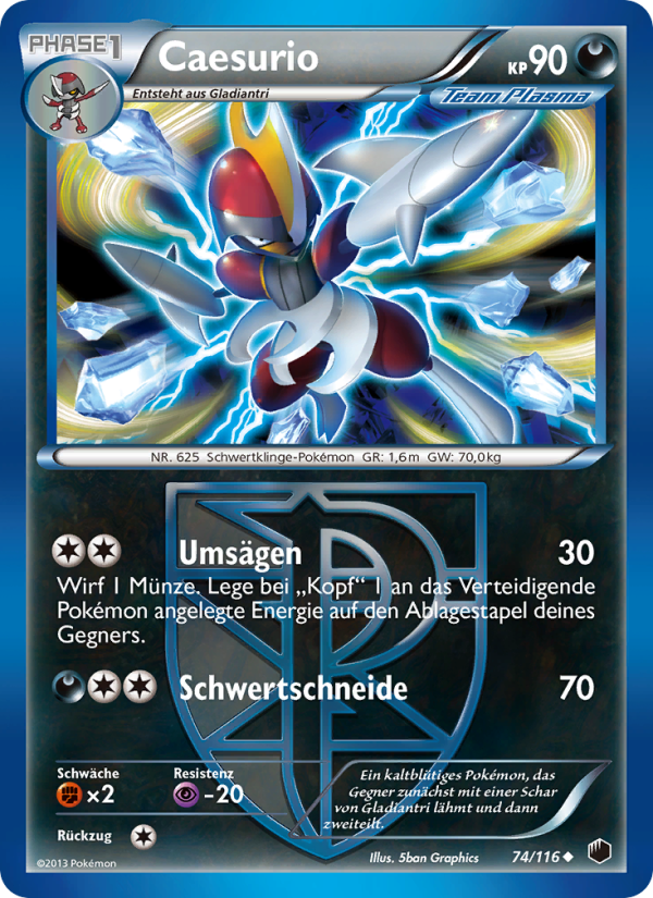 Caesurio 74 — Plasma Freeze (German Pokémon TCG card)