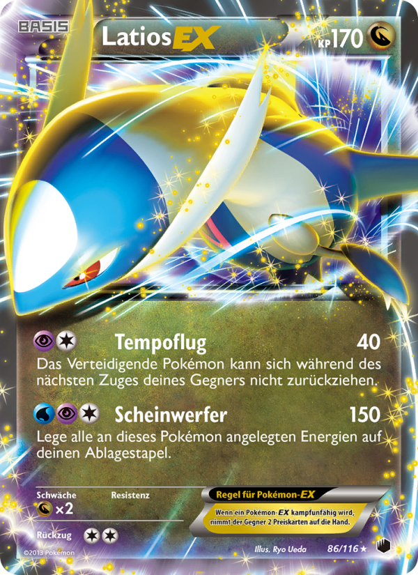 Latios-EX 86 — Plasma Freeze (German Pokémon TCG card)