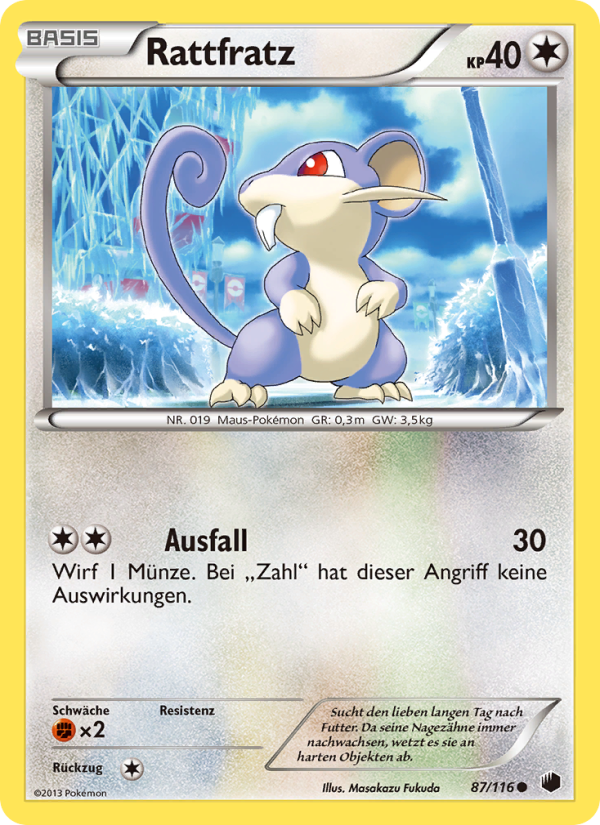 Rattfratz 87 — Plasma Freeze (German Pokémon TCG card)