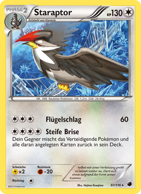 Staraptor 97 — Plasma Freeze (German Pokémon TCG card)