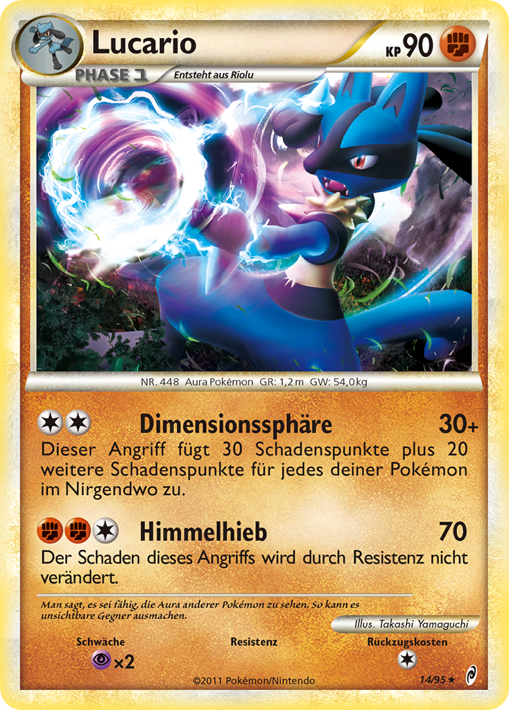 Lucario 14 — Call of Legends (German Pokémon TCG card)