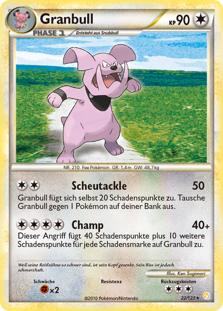 Granbull 26 — Call of Legends (German Pokémon TCG card)