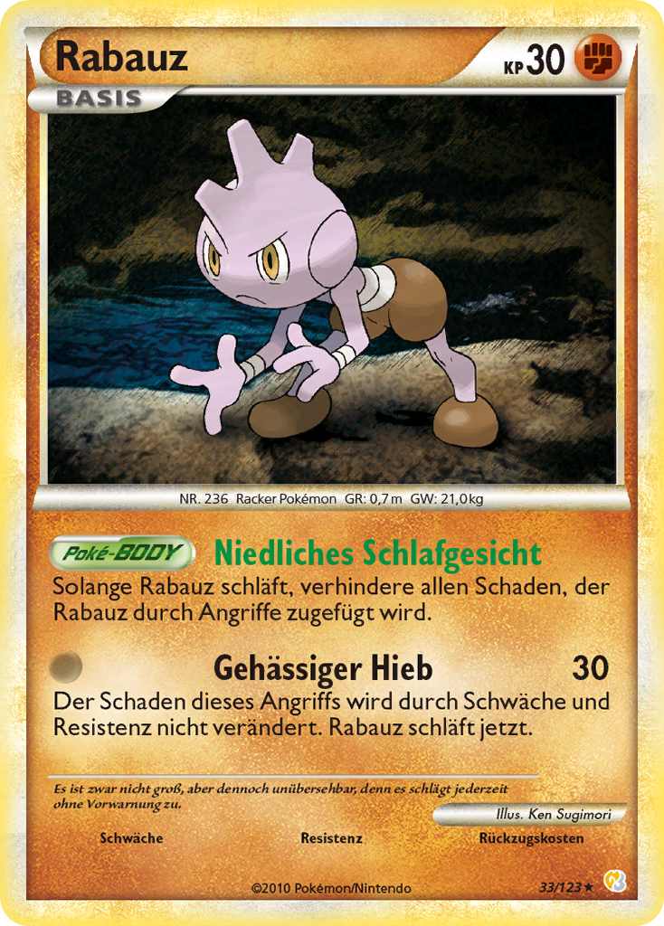 Rabauz 36 — Call of Legends (German Pokémon TCG card)