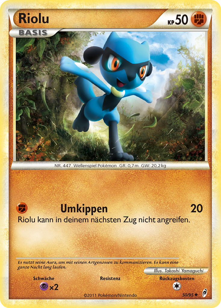 Riolu 50 — Call of Legends (German Pokémon TCG card)