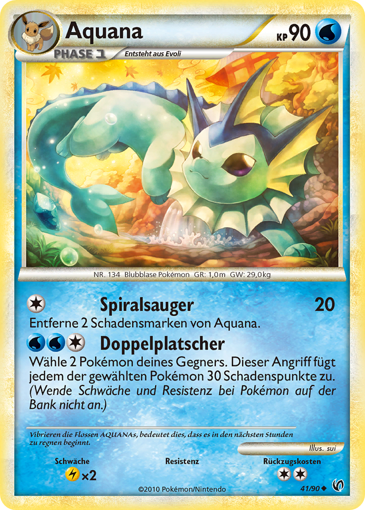 Aquana 52 — Call of Legends (German Pokémon TCG card)