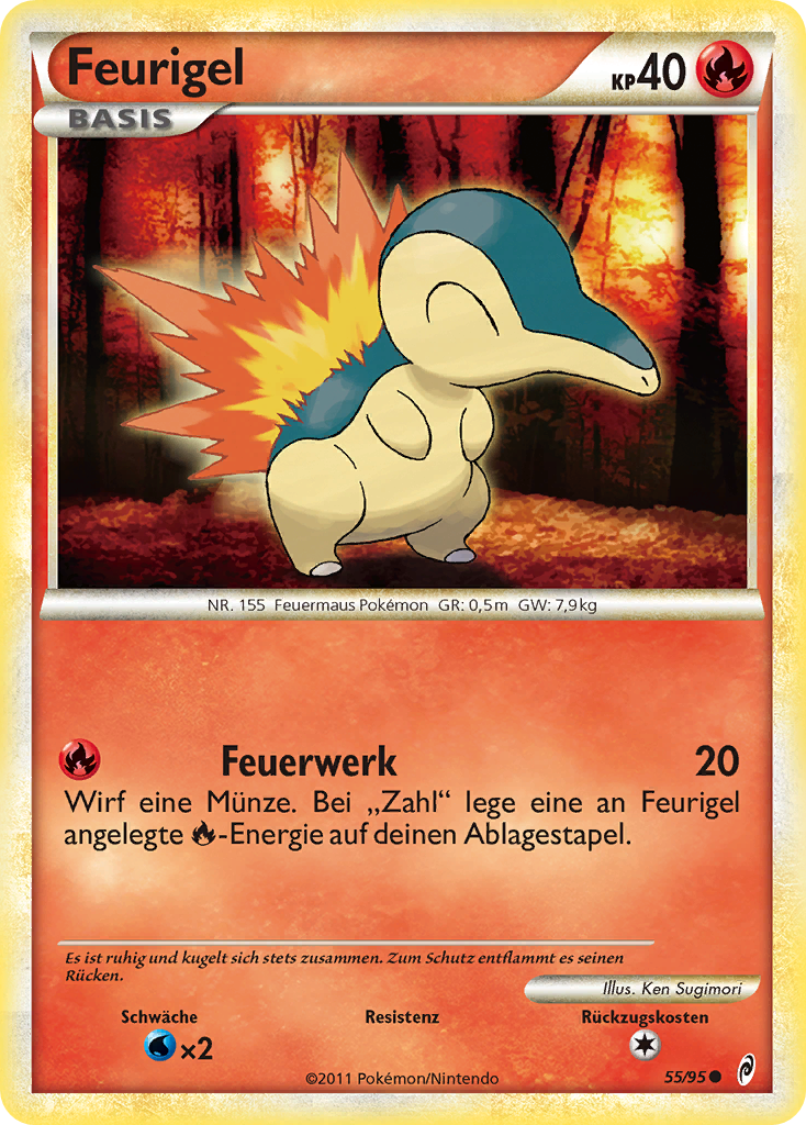 Feurigel 55 — Call of Legends (German Pokémon TCG card)