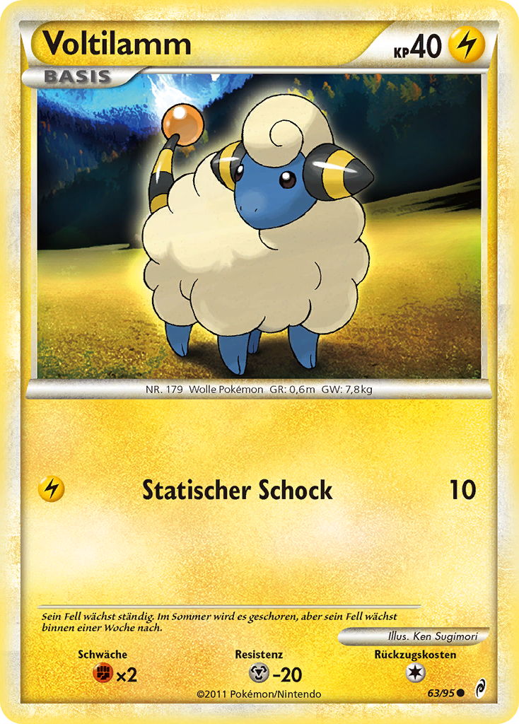 Voltilamm 63 — Call of Legends (German Pokémon TCG card)