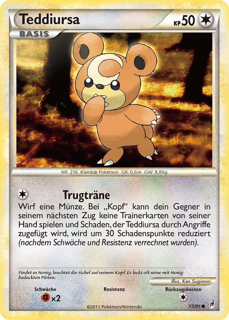 Teddiursa 73 — Call of Legends (German Pokémon TCG card)