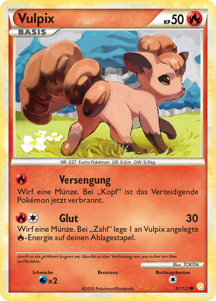 Vulpix 75 — Call of Legends (German Pokémon TCG card)