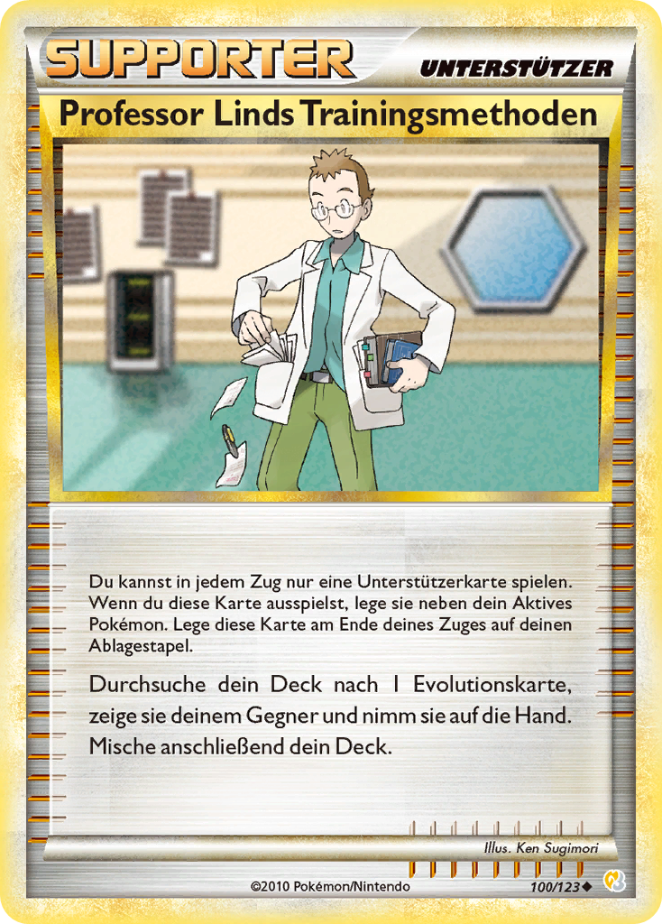 Professor Linds Trainingsmethoden 82 — Call of Legends (German Pokémon TCG card)
