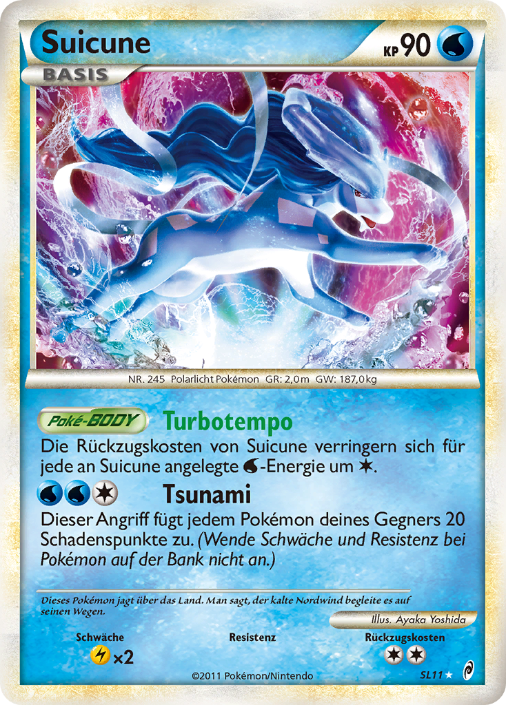 Suicune SL11 — Call of Legends (German Pokémon TCG card)