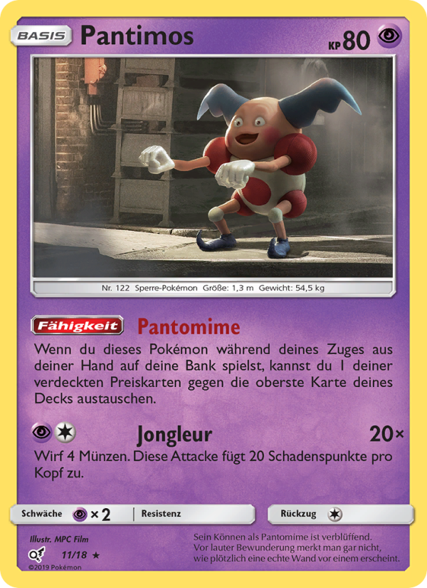 Pantimos 11 — Detective Pikachu (German Pokémon TCG card)