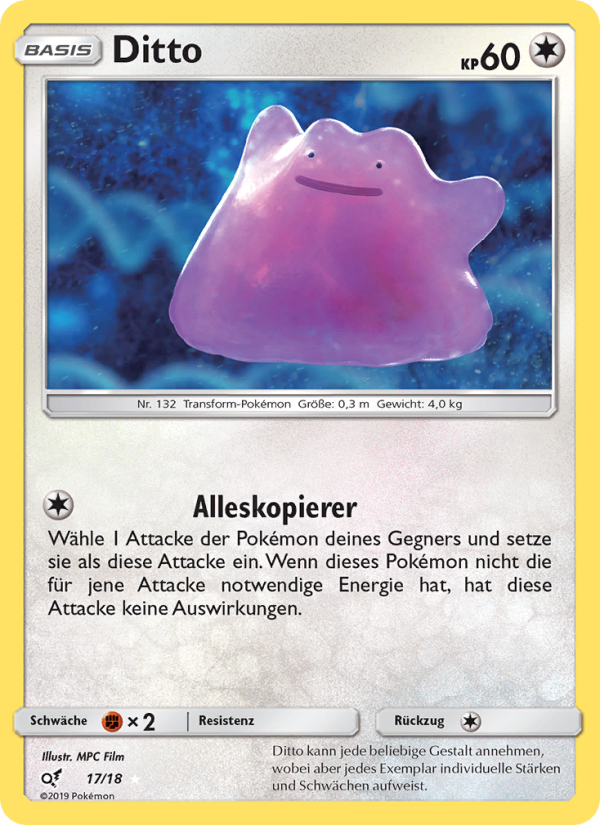 Ditto 17 — Detective Pikachu (German Pokémon TCG card)
