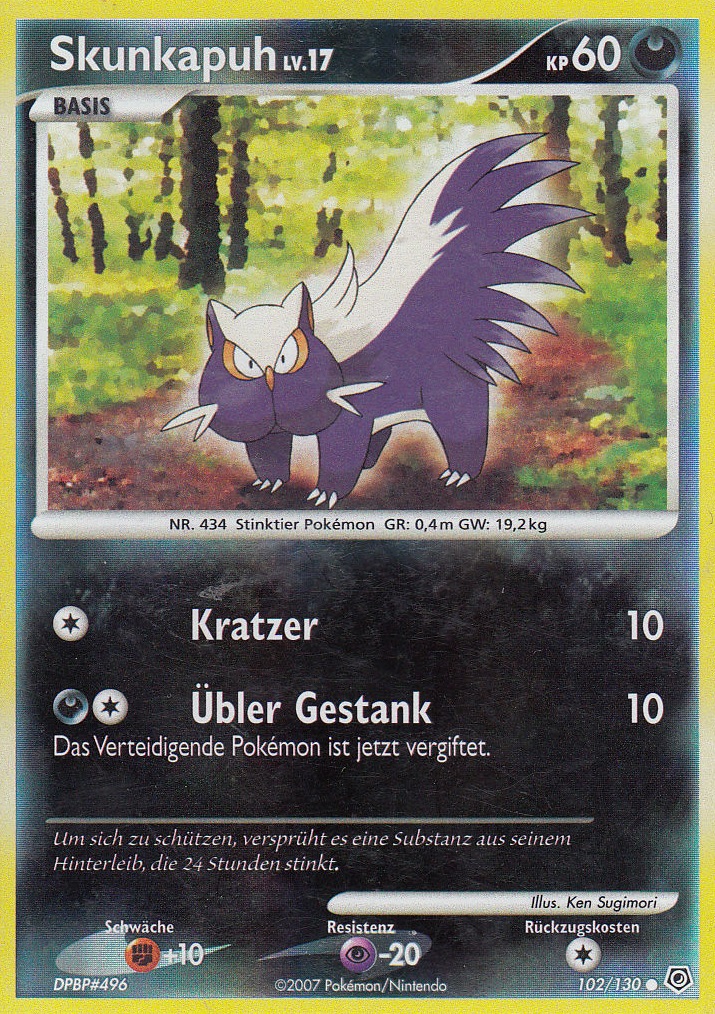 Skunkapuh 102 — Diamond & Pearl (German Pokémon TCG card)