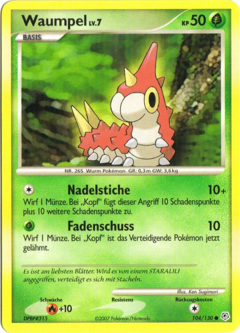 Waumpel 104 — Diamond & Pearl (German Pokémon TCG card)