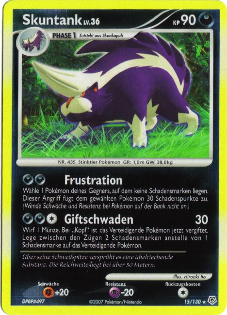 Skuntank 15 — Diamond & Pearl (German Pokémon TCG card)