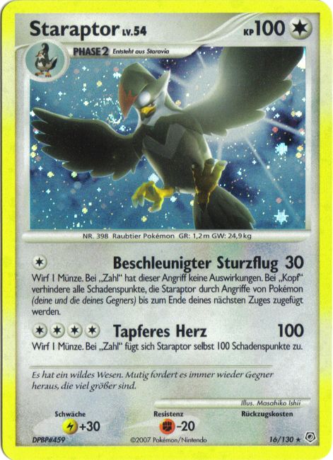 Staraptor 16 — Diamond & Pearl (German Pokémon TCG card)