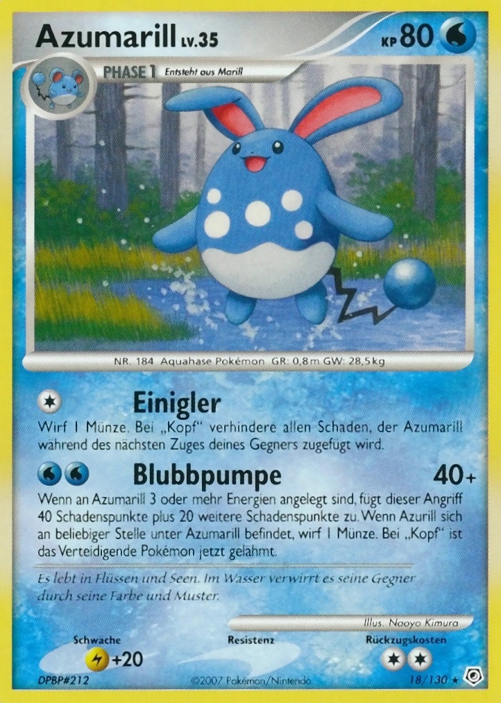 Azumarill 18 — Diamond & Pearl (German Pokémon TCG card)