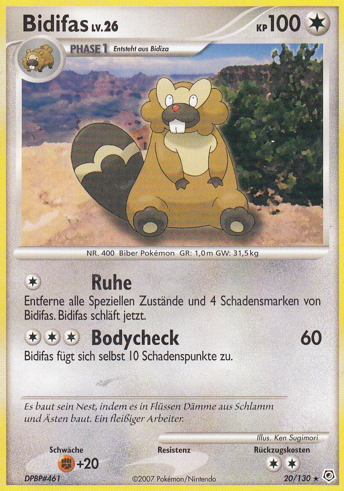 Bidifas 20 — Diamond & Pearl (German Pokémon TCG card)