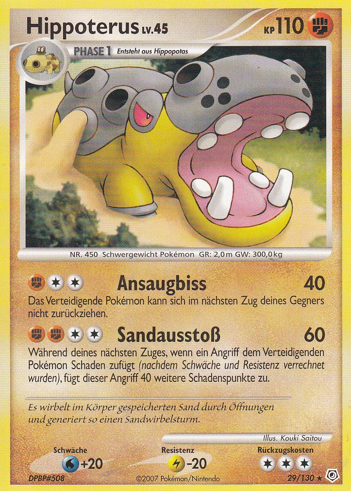 Hippoterus 29 — Diamond & Pearl (German Pokémon TCG card)