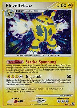 Elevoltek 3 — Diamond & Pearl (German Pokémon TCG card)